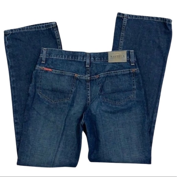 Nautica Straight Slight Bootcut Blue Jeans Sz 4 - Picture 6 of 7